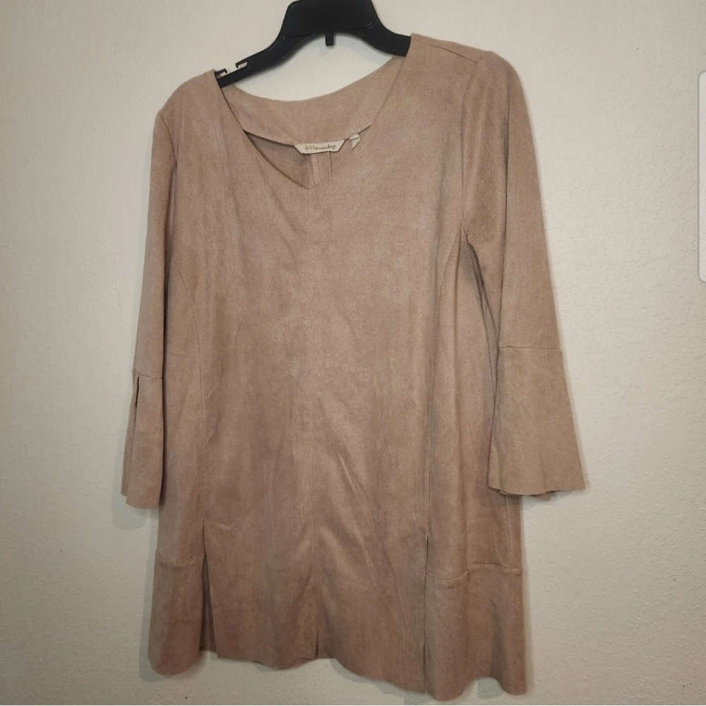 Soft Surroundings Izzy Faux Suede Tunic Blush Pink Sz MEDIUM